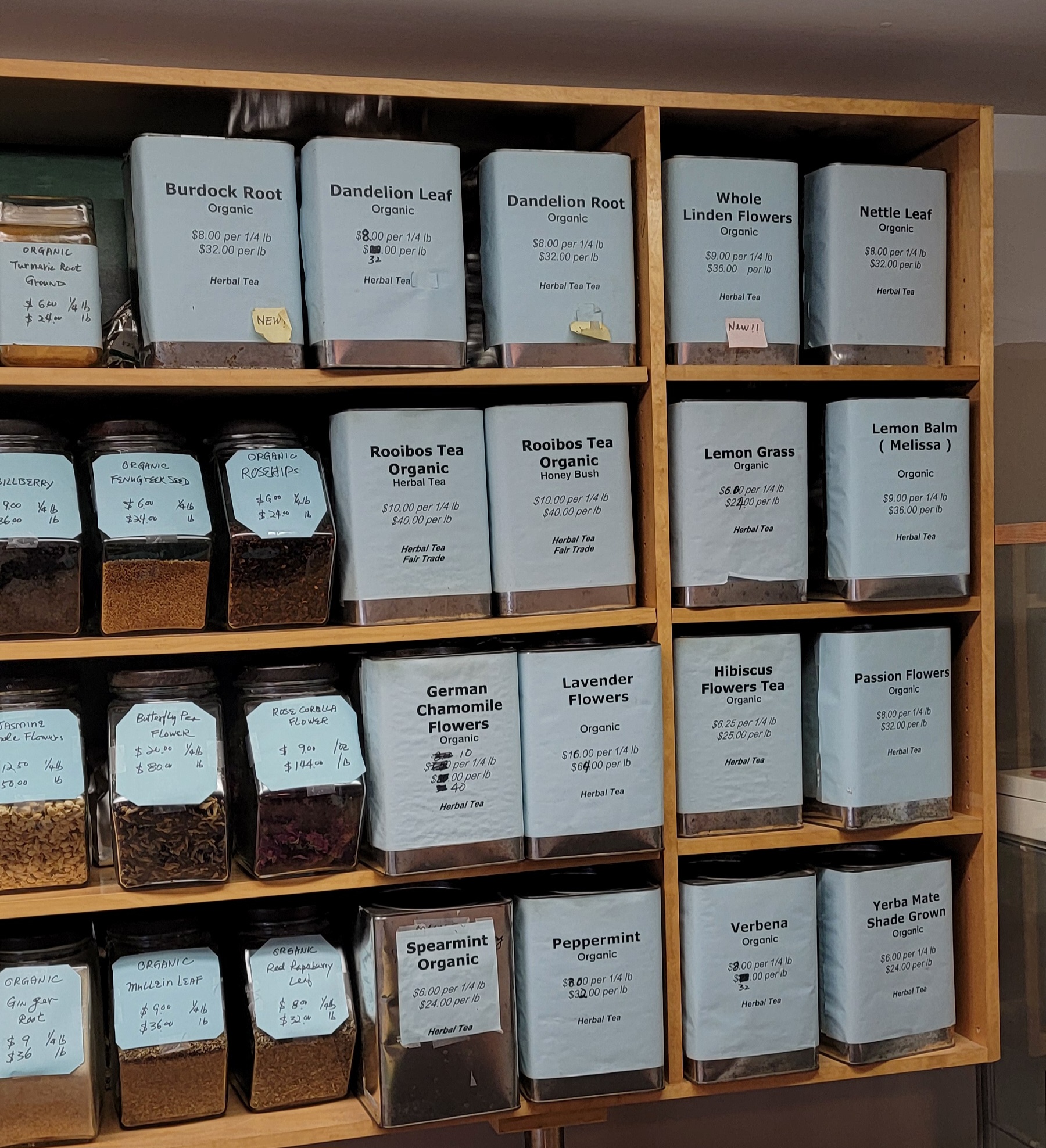 Holsome Teas & Herbs Menu