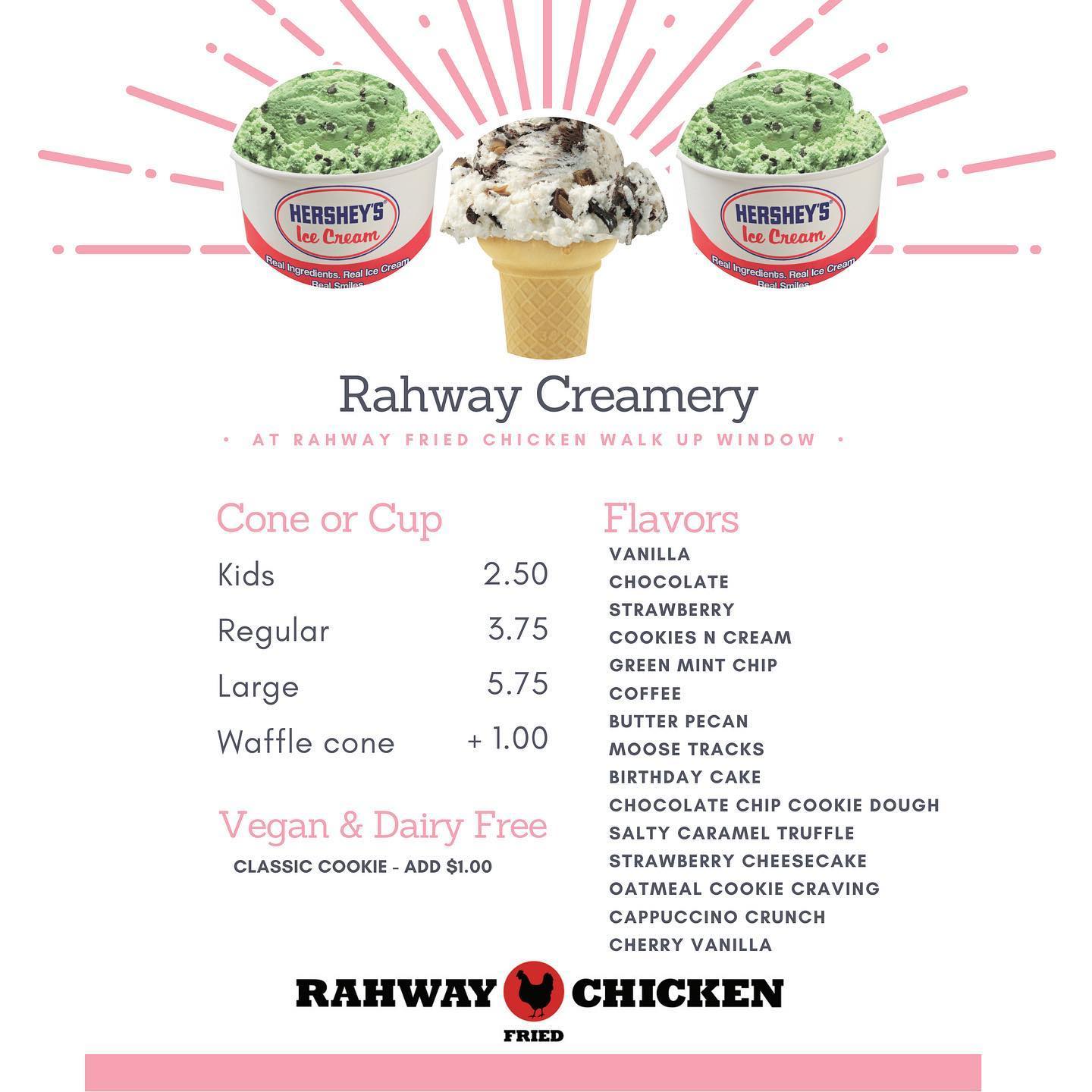 Rahway Creamery Menu