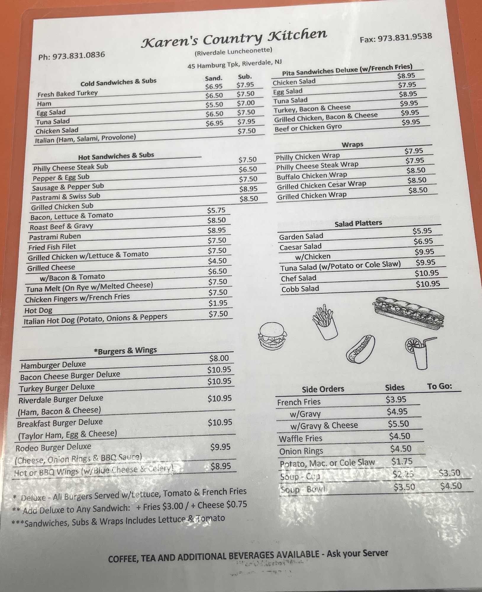 Riverdale Luncheonette Menu