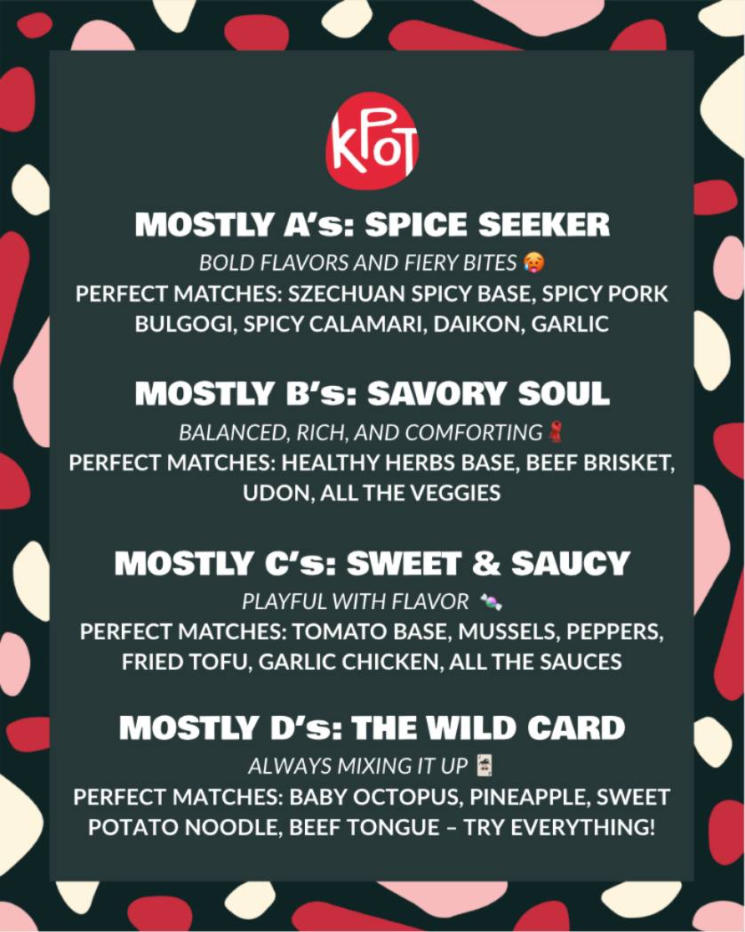 KPOT Korean BBQ & Hot Pot Menu