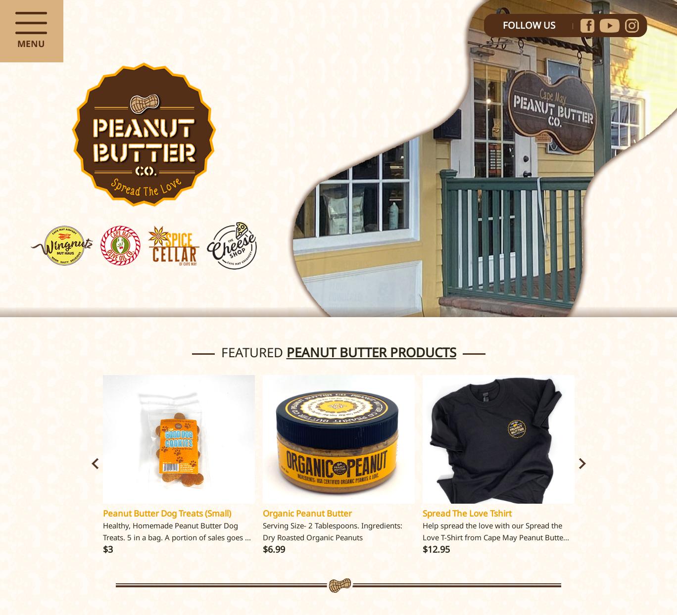 Smithville Peanut Butter Company Menu