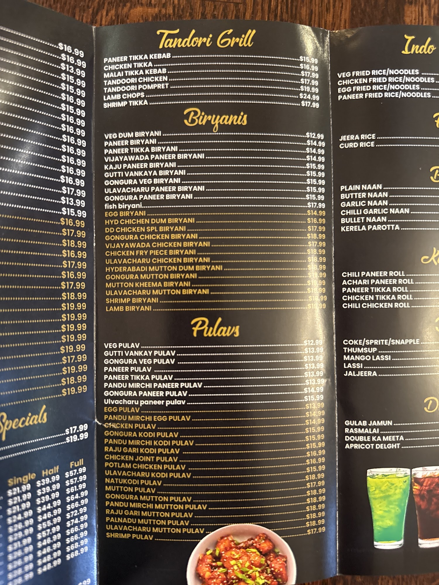 Desi Daawat Indian Restaurant Menu