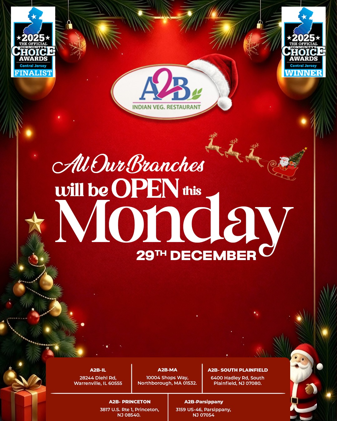 A2B Indian Veg Restaurant - South Plainfield South Plainfield