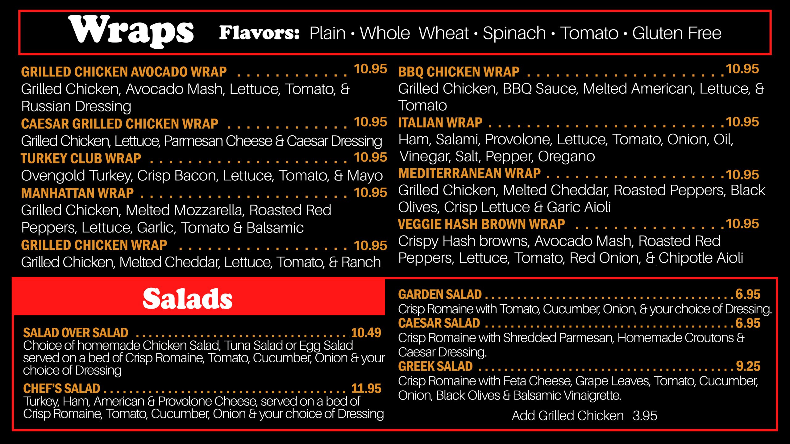 Kettleman's Bagels - SUMMIT Menu