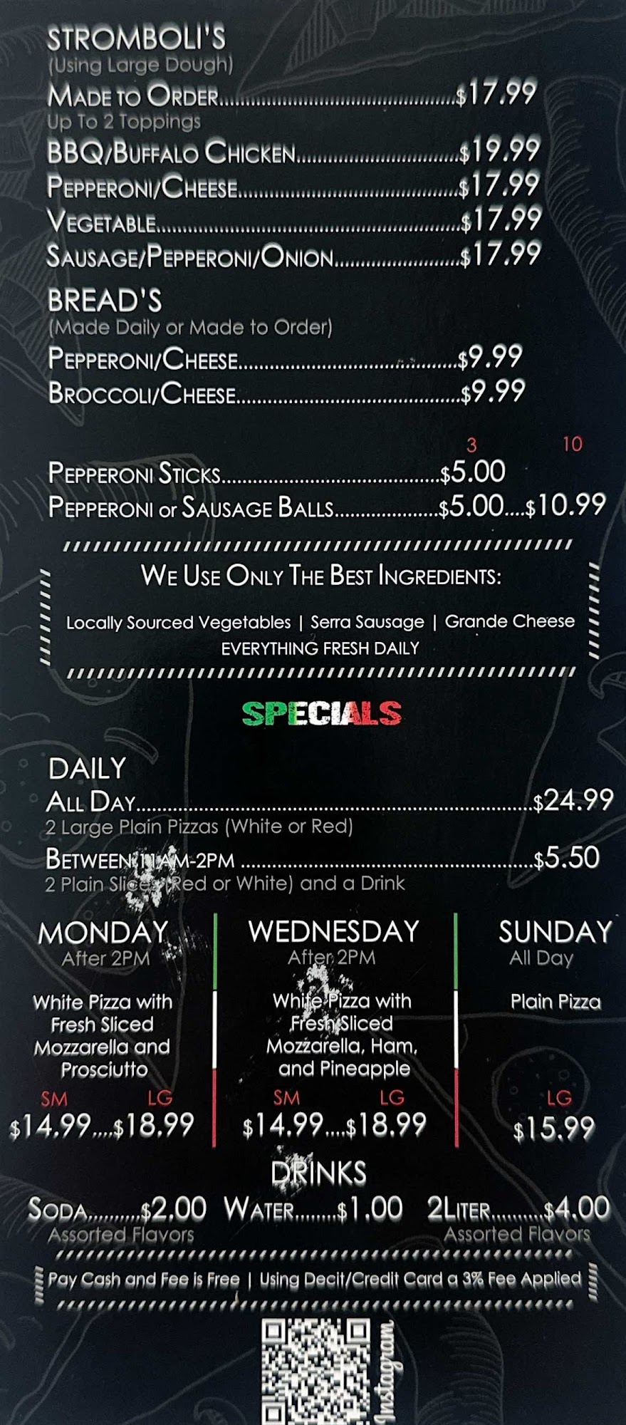 EFFIN GOOD PIZZA Menu