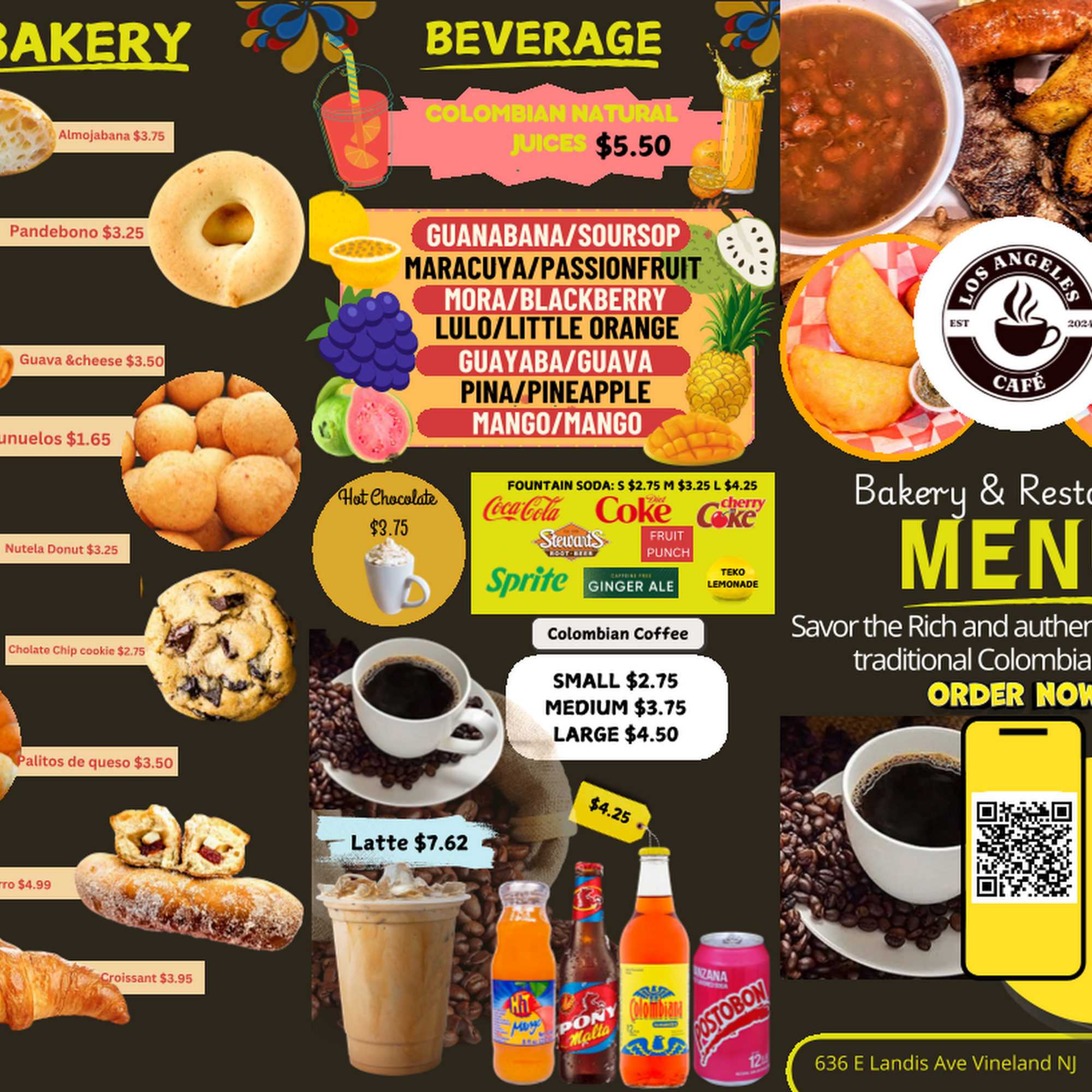 Los Angeles Cafe Menu