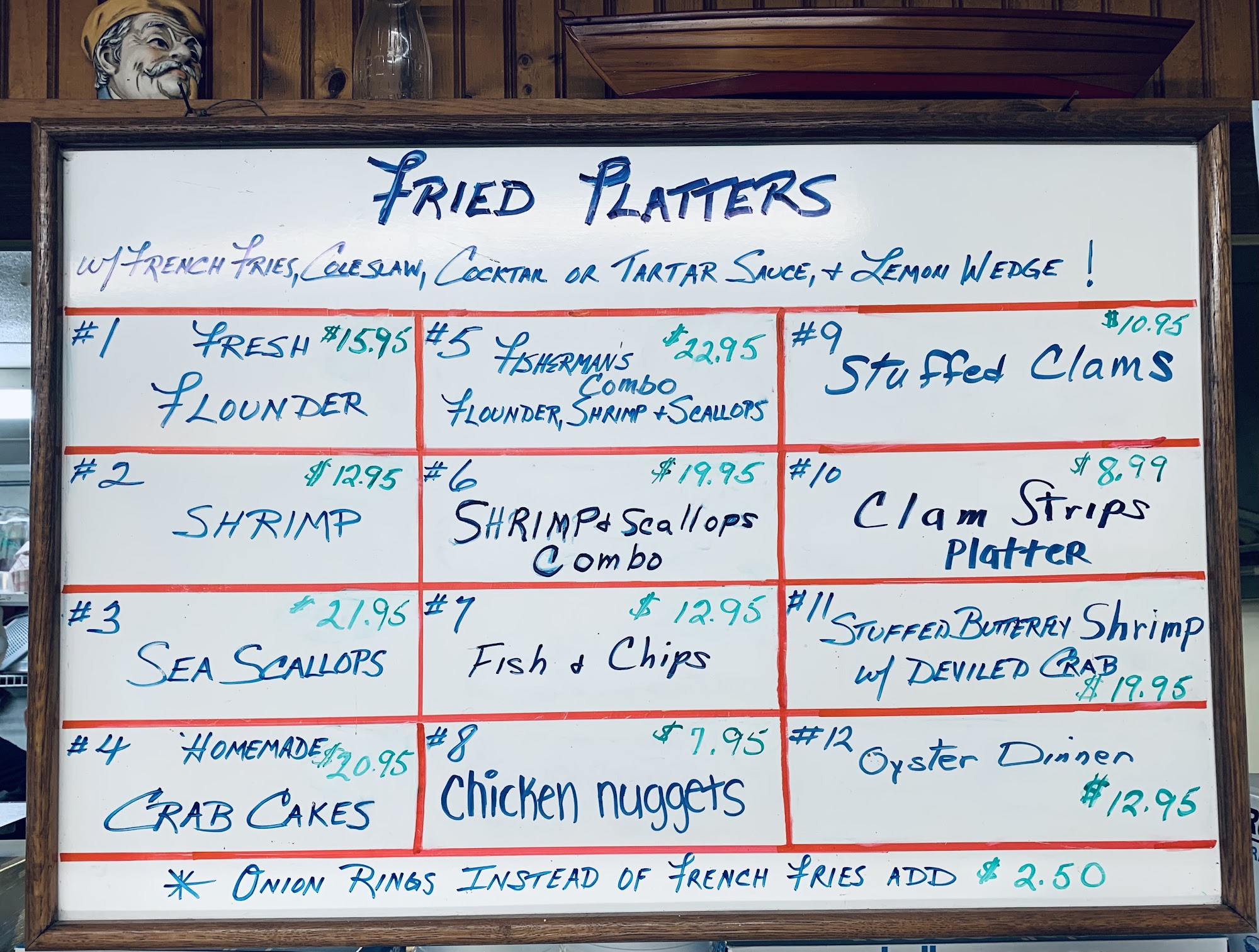 Cottrell's Seafood & Take Out Menu