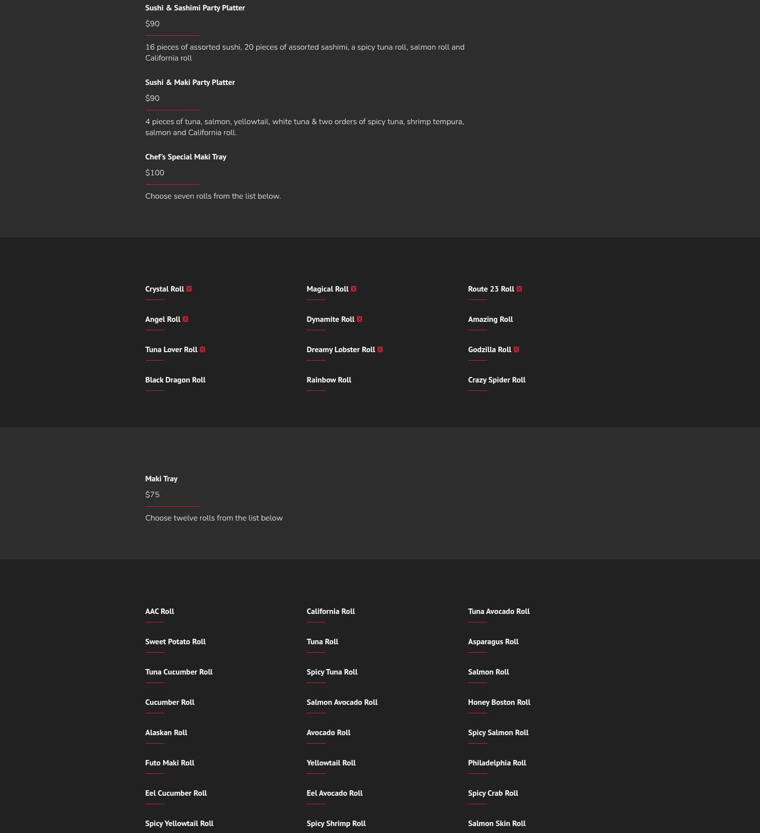 Blossom Asian Bistro Menu