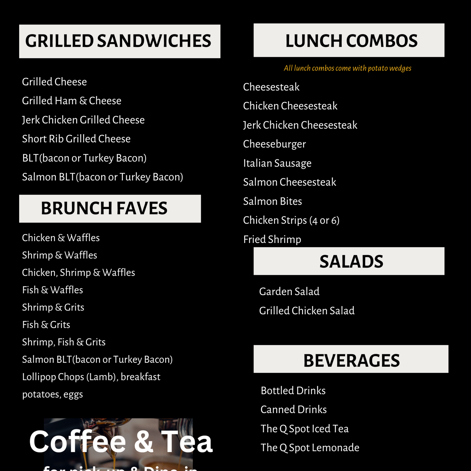 The Q Spot Menu