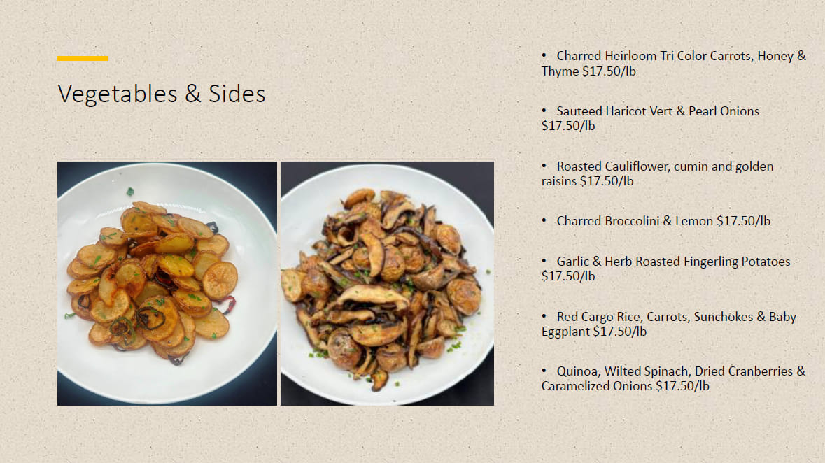 Foremost Glatt Kosher Caterers Menu