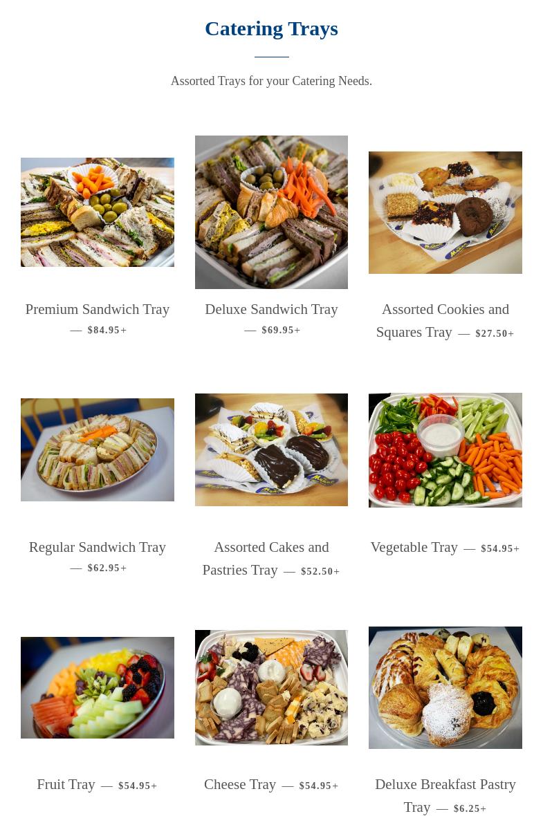 Manna European Bakery & Deli Menu