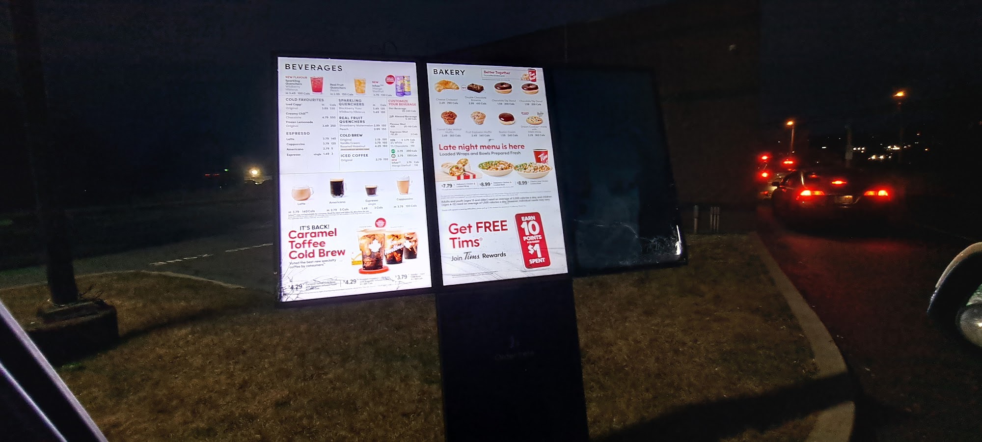 Tim Hortons Menu