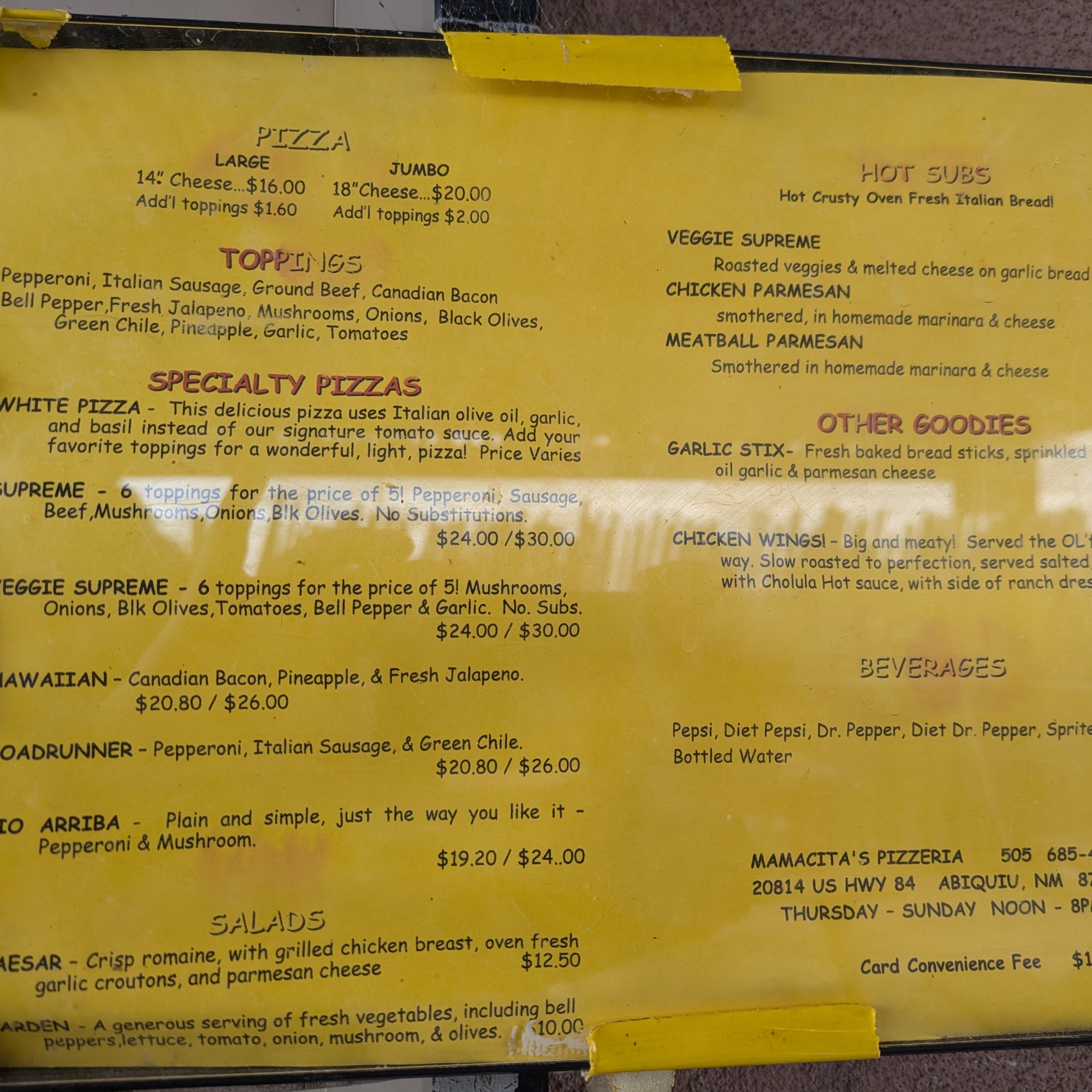 Mamacita's Pizzeria Abiquiu