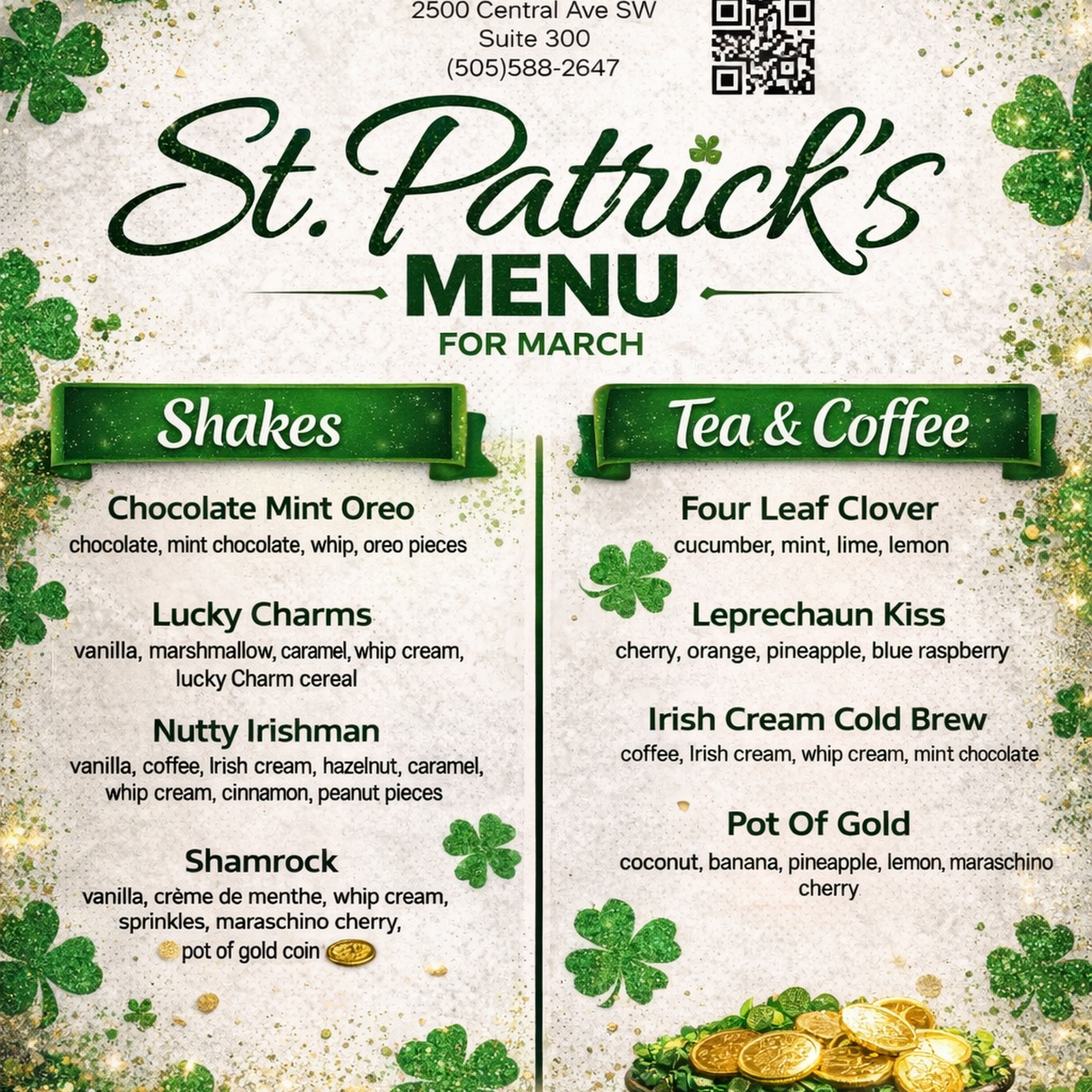 Fit & Fabulous Nutrition Menu