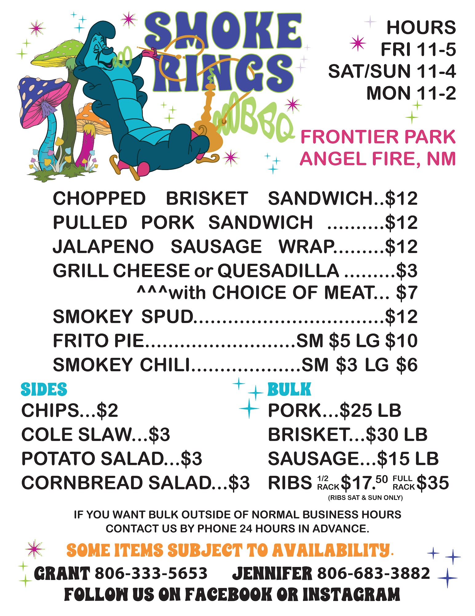 Smoke Rings BBQ LLC Menu