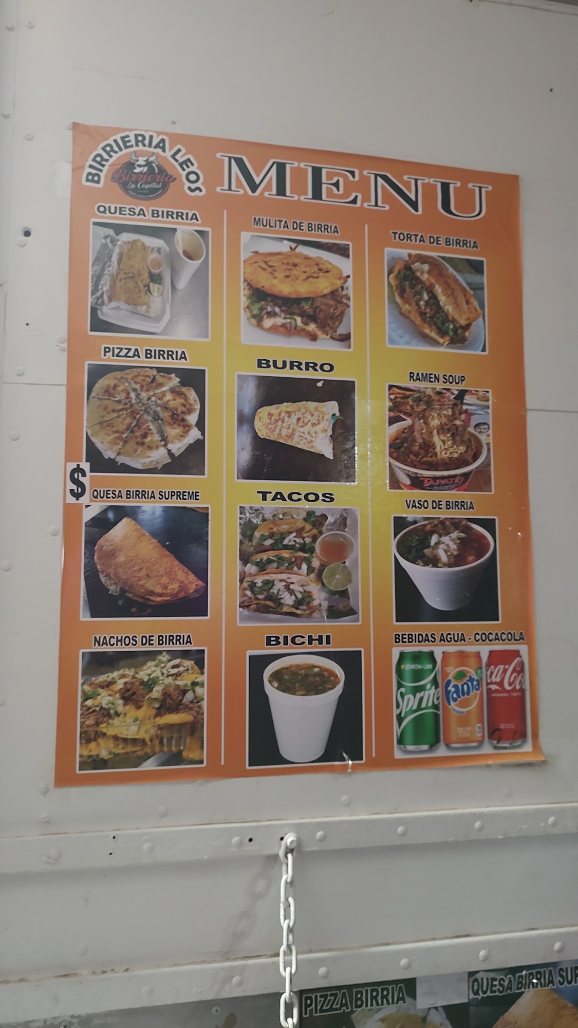 Birrieria Leo’s Menu