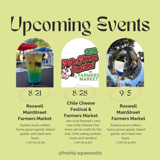 Freshly Squeezed By Ana Menu