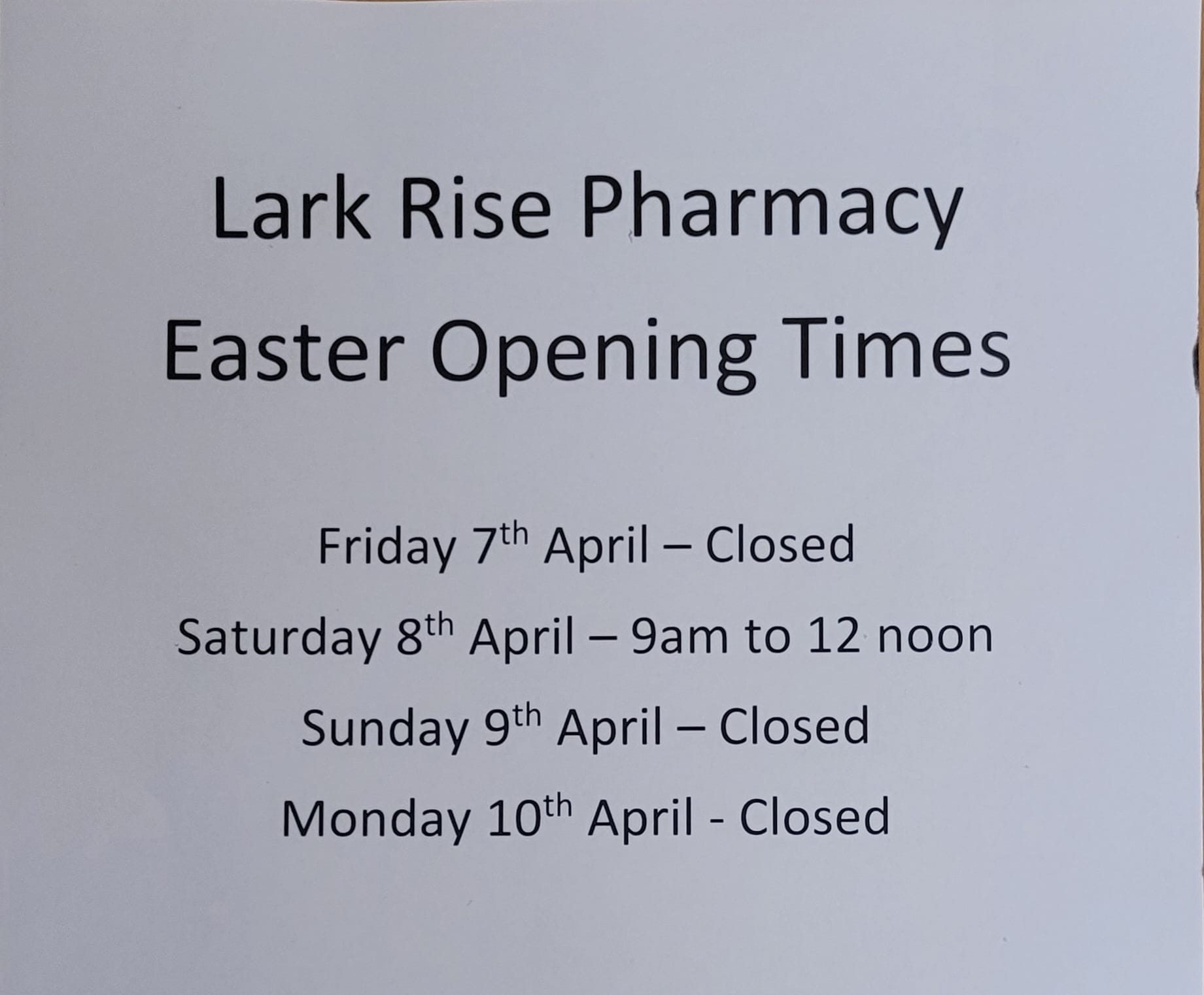 Lark Rise Pharmacy (Avicenna Partner)