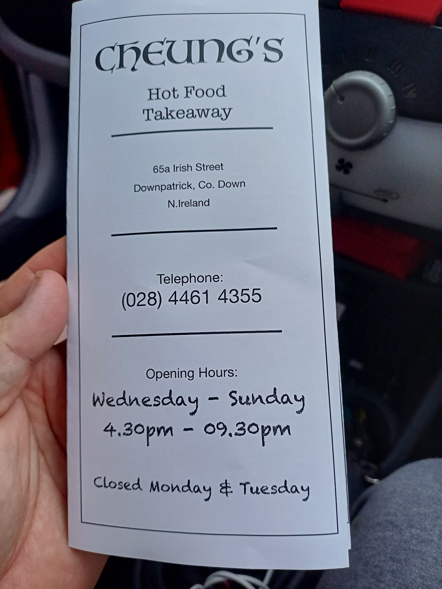 Cheung's Takeaway 65 Irish St, Downpatrick