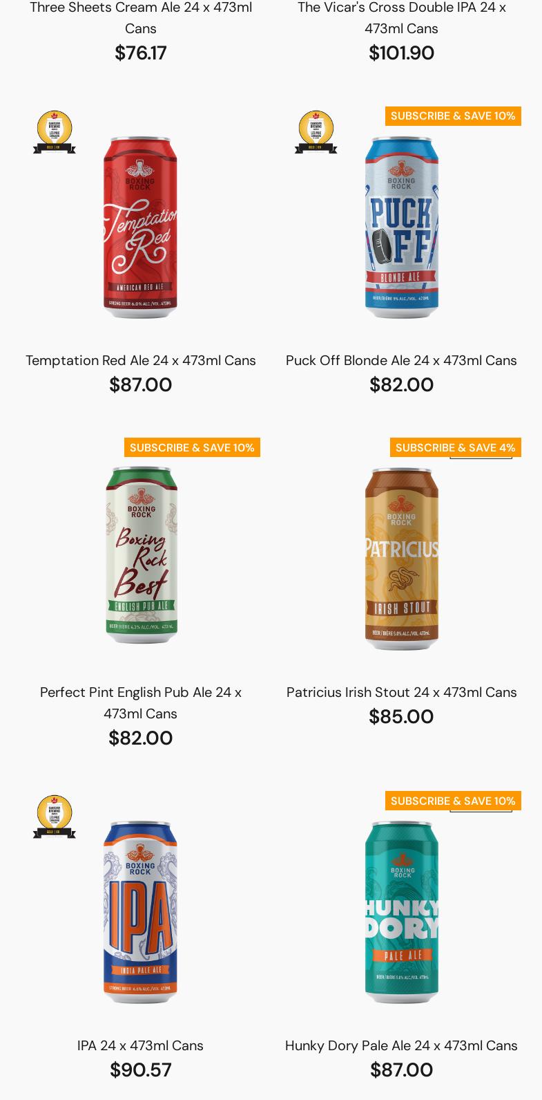 Boxing Rock Brewing Co. - Small Batch Brewery & Retail Store Menu