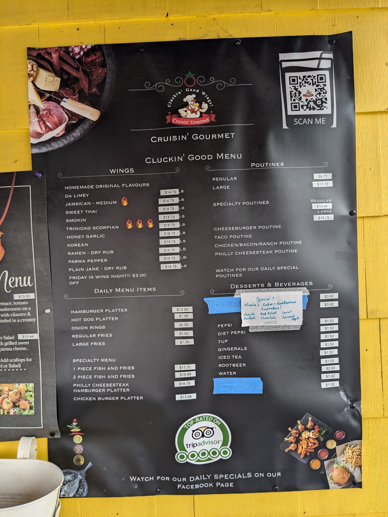 Hennigar's Cookhouse Menu