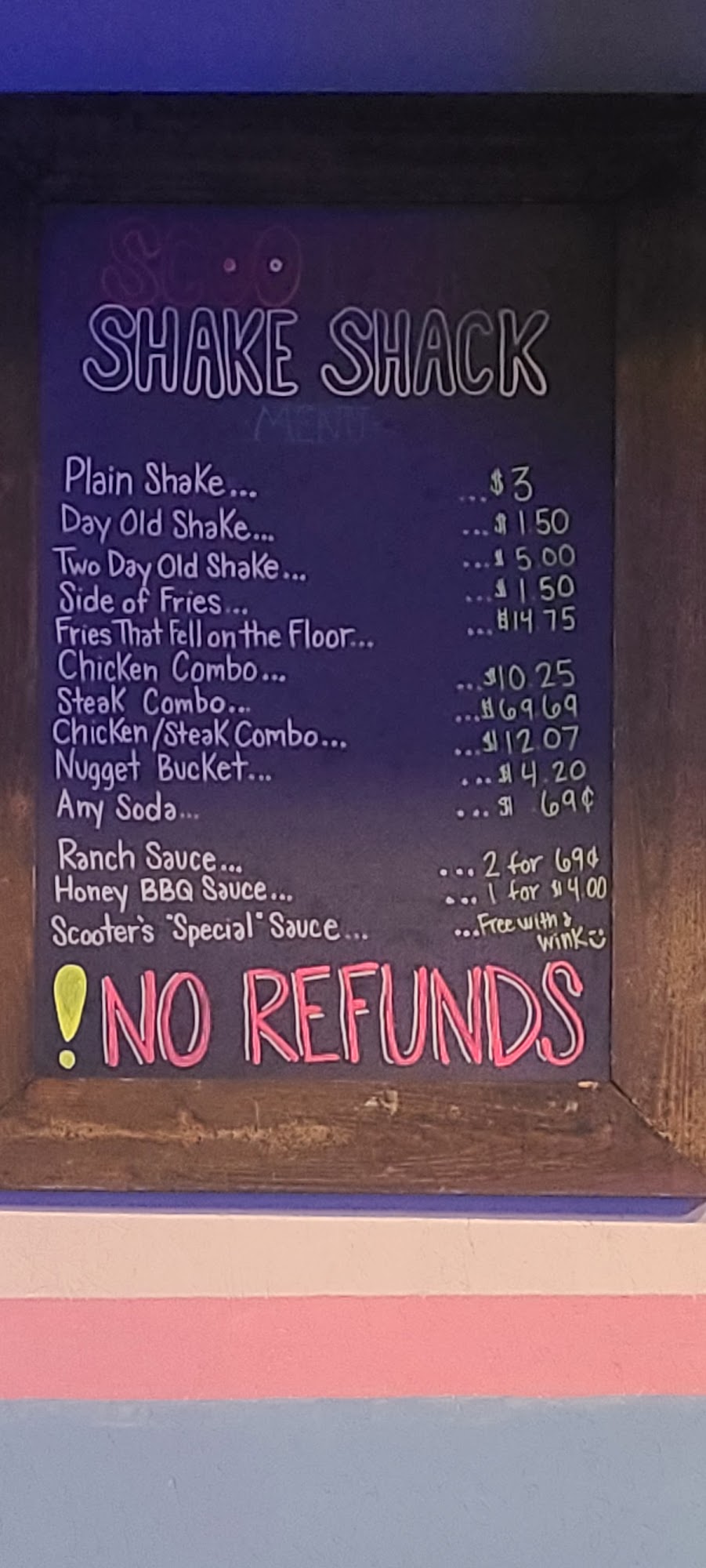 The Stage Door Elko Menu