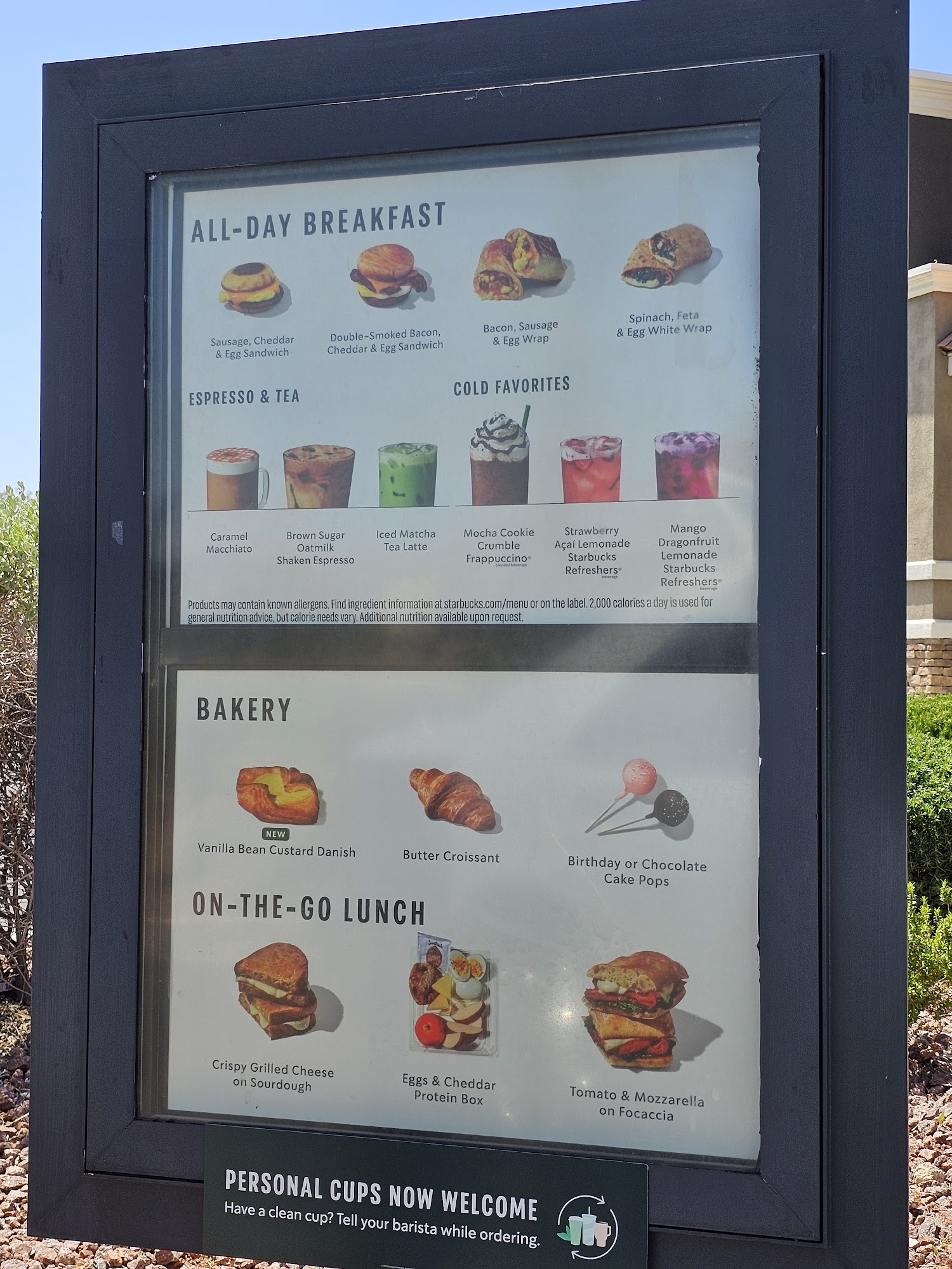 Starbucks Menu