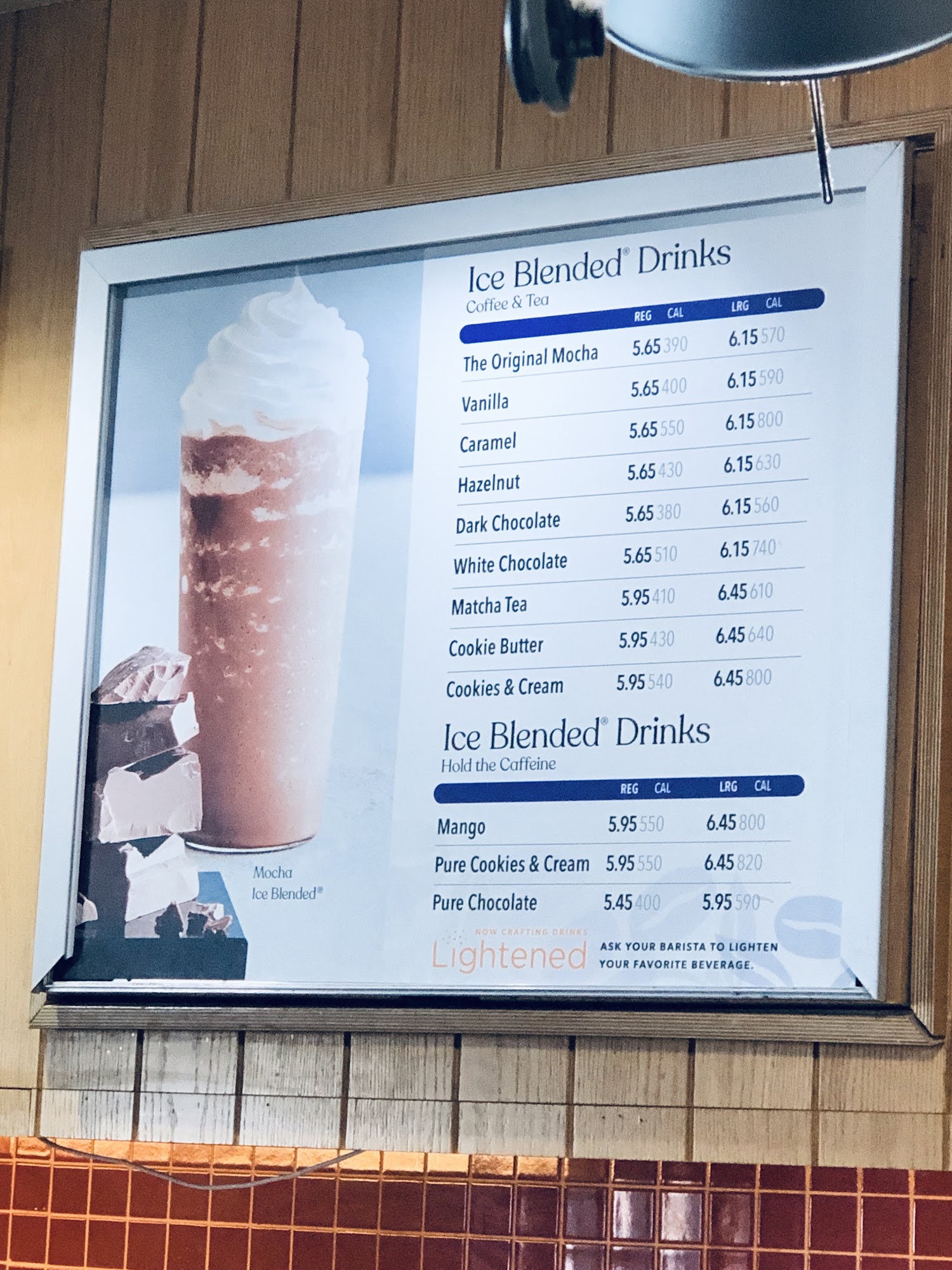 The Coffee Bean & Tea Leaf Menu