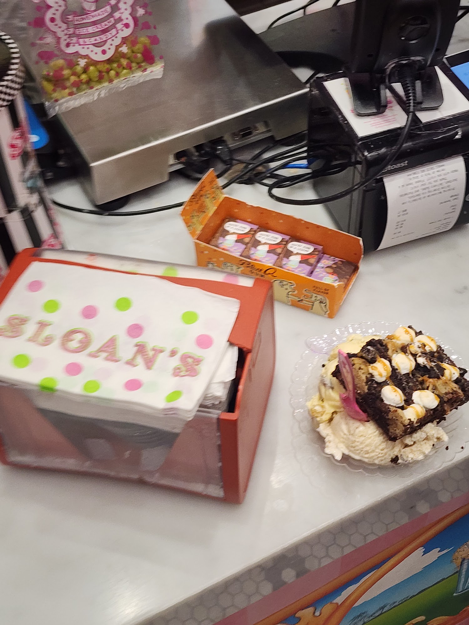 Sloans Ice Cream Menu