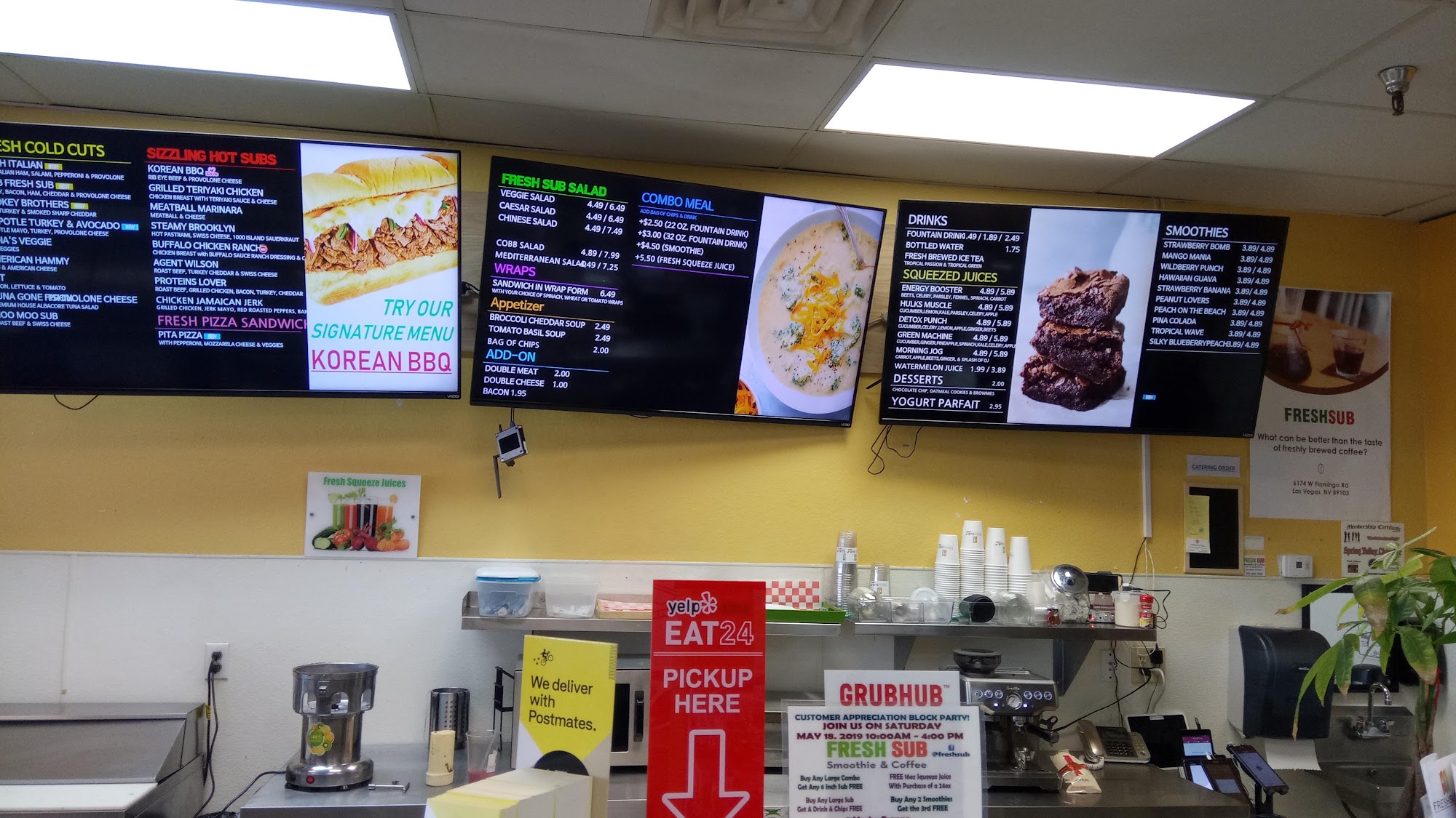Fresh Sub Menu