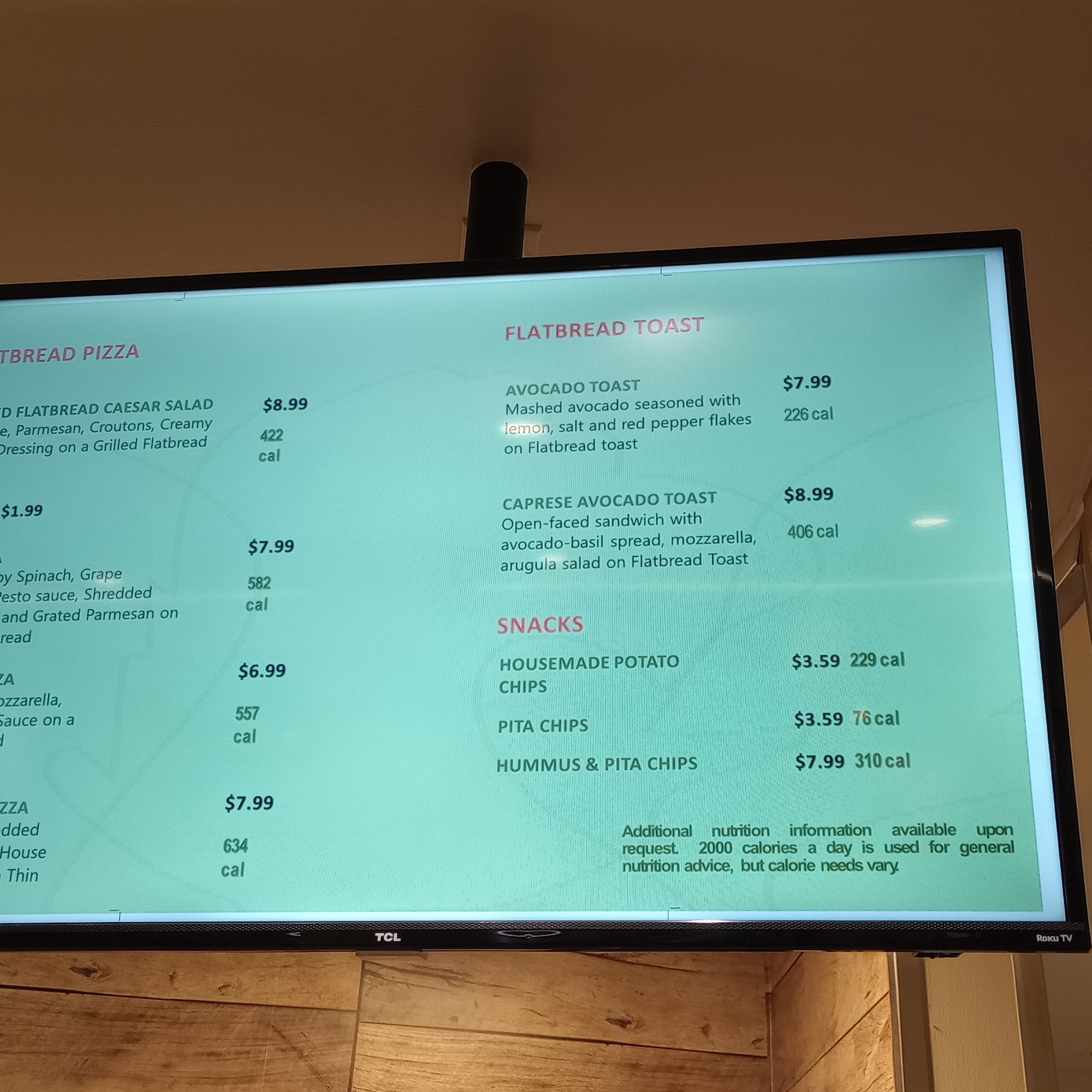 Greens to Go Menu