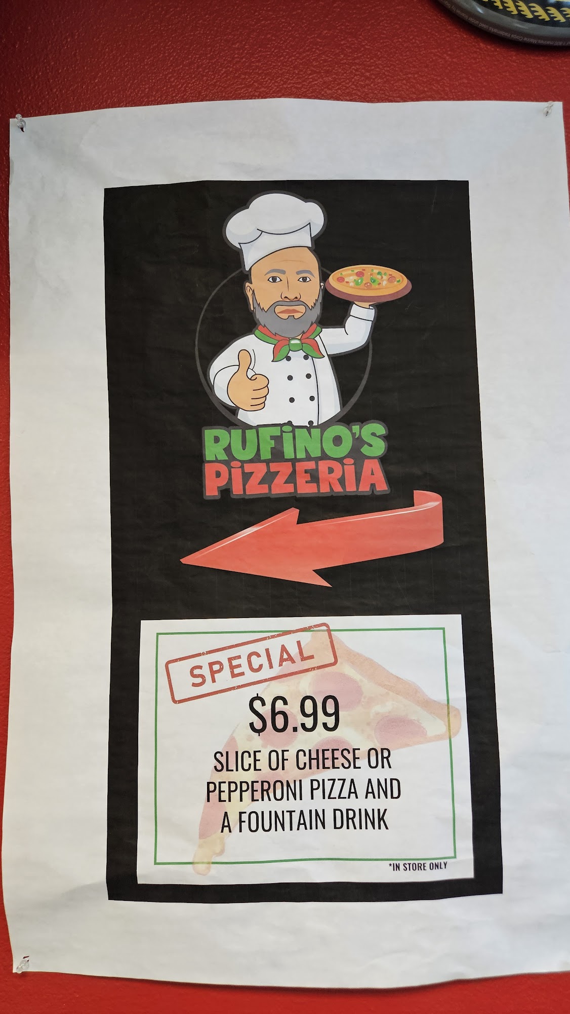 Rufino's Pizzeria Menu