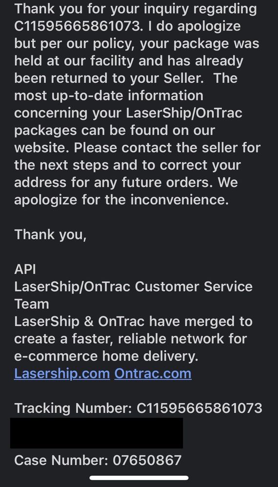 OnTrac Drop Box