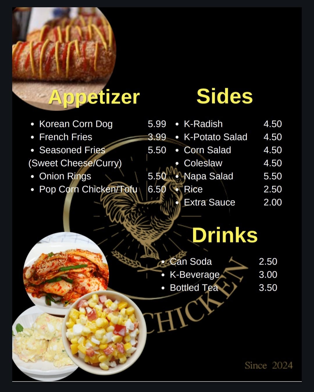 Basak Chicken Menu