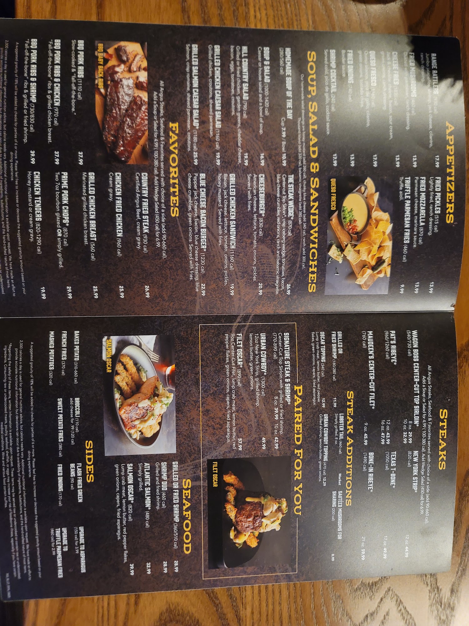 Saltgrass Steak House Menu