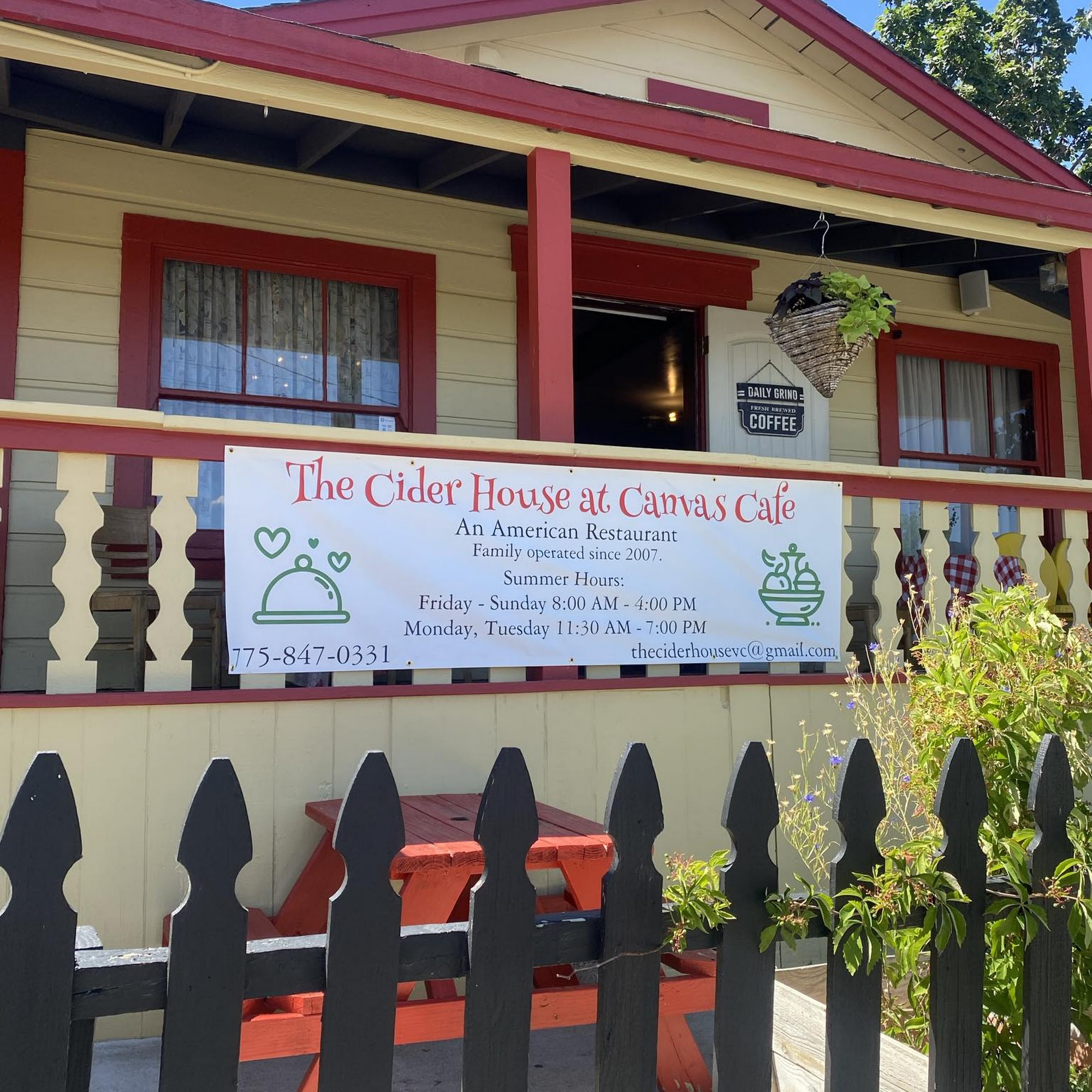 The Cider House at Canvas Cafe Virginia City