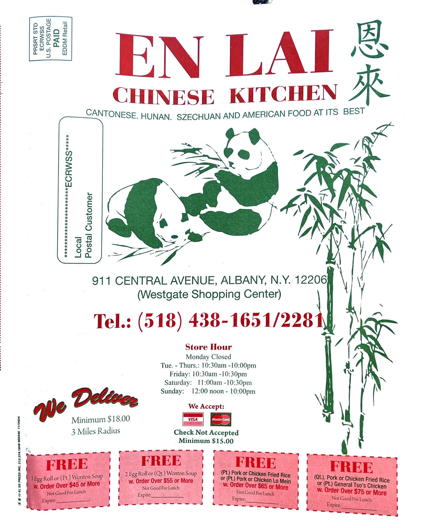 En Lai Chinese Kitchen Menu