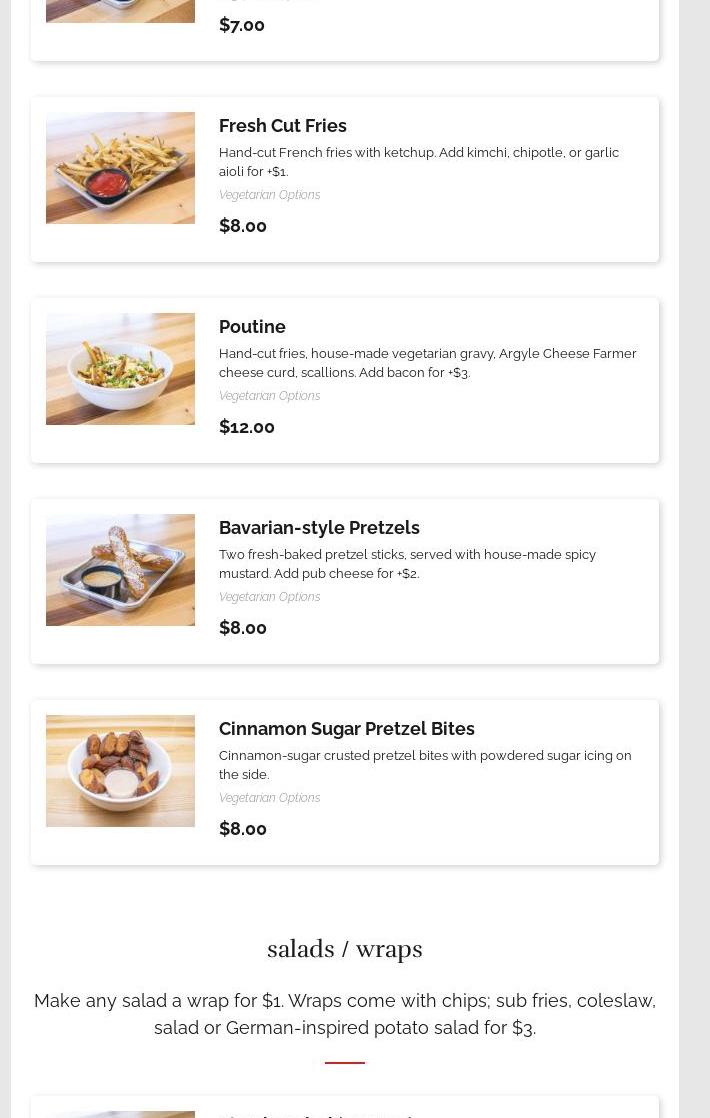 Common Roots Albany Outpost Menu