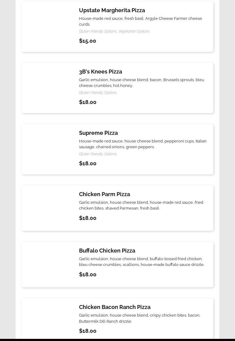 Common Roots Albany Outpost Menu