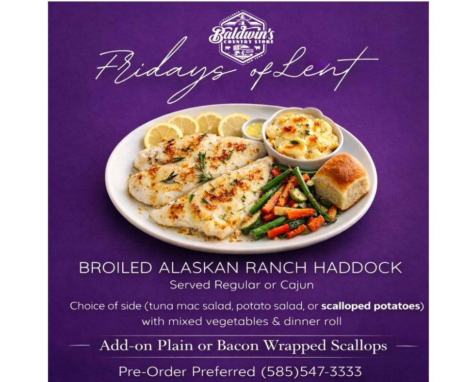 Baldwin's Country Store Menu