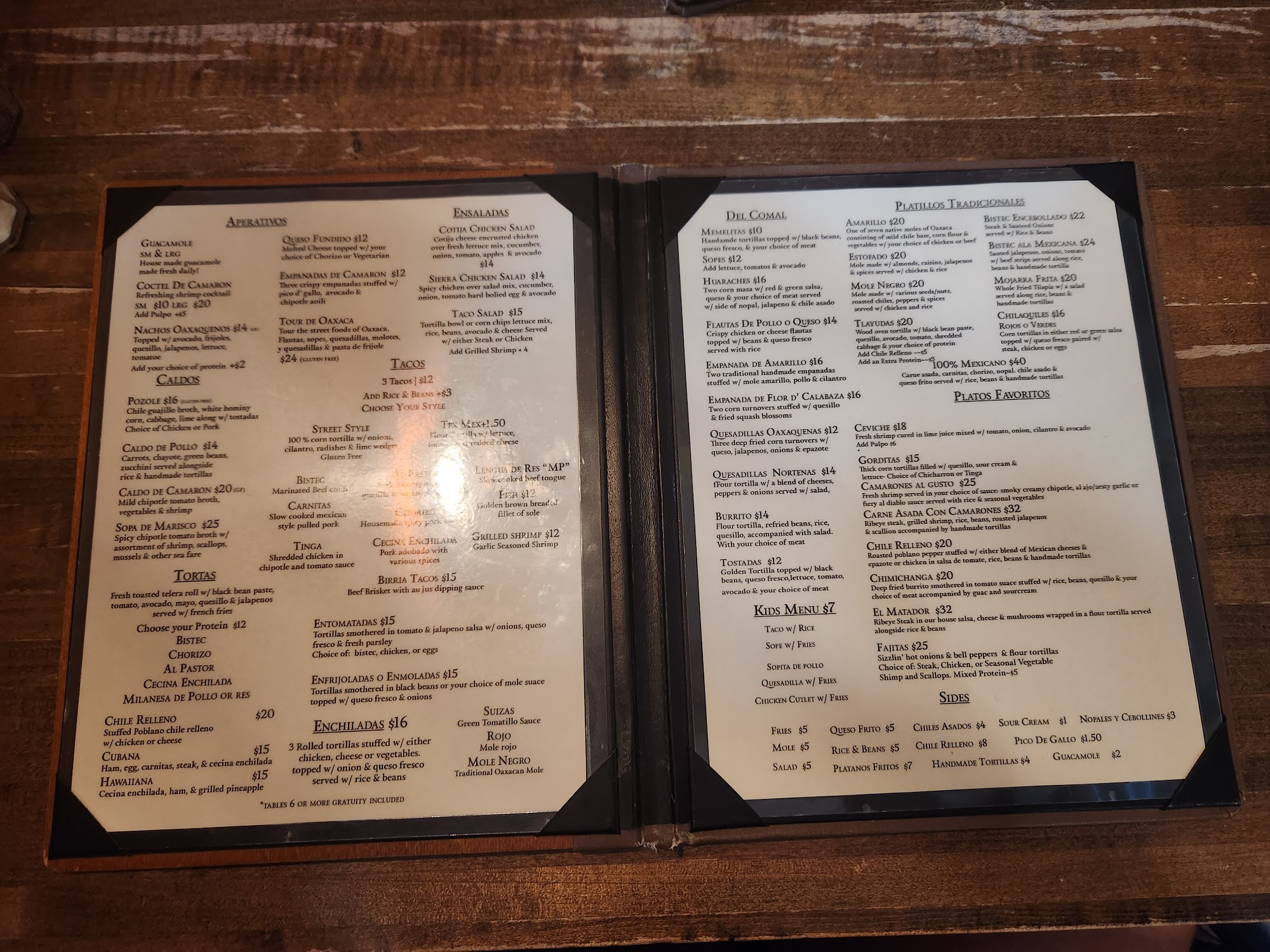 La Cabañita Express Menu