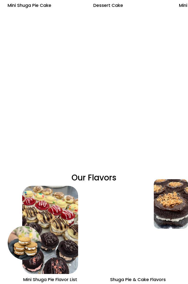 Shuga Pie Shop Menu