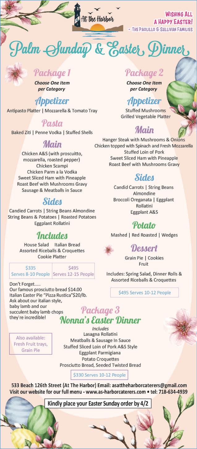 A&S At The Harbor Menu