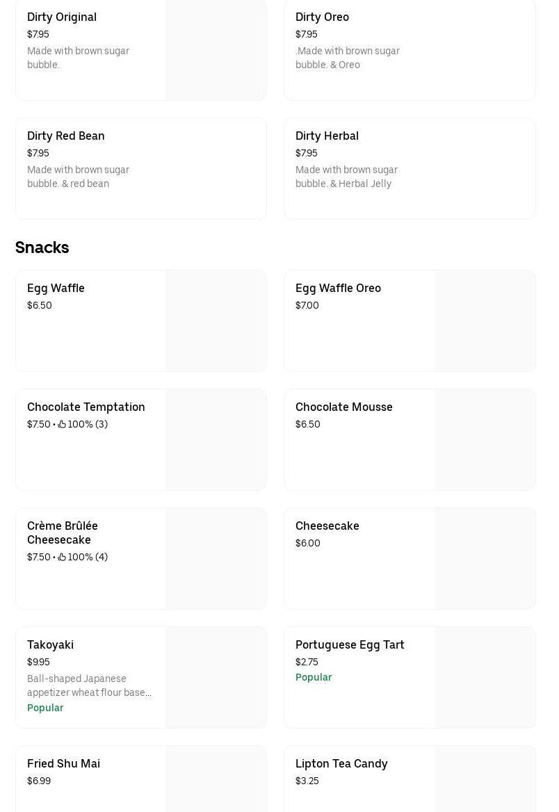 520 Dessert Spot Menu