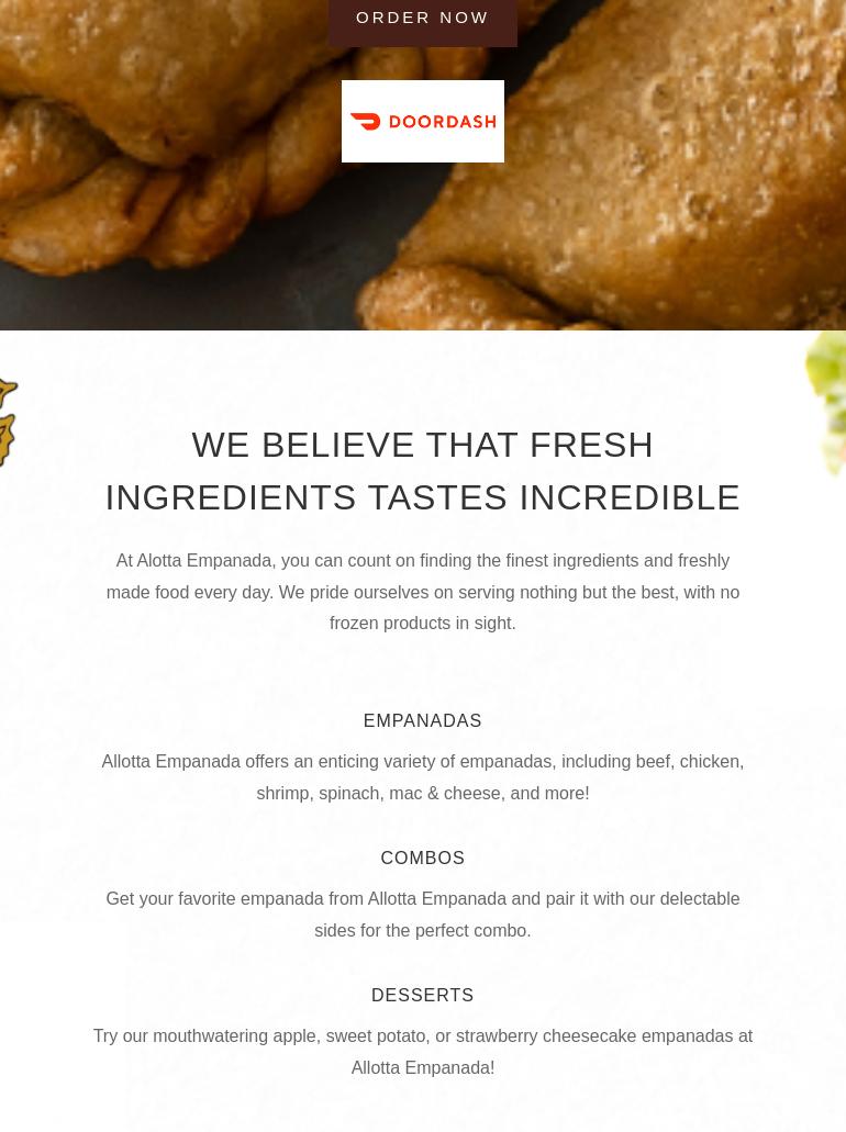 Alotta Empanada Menu