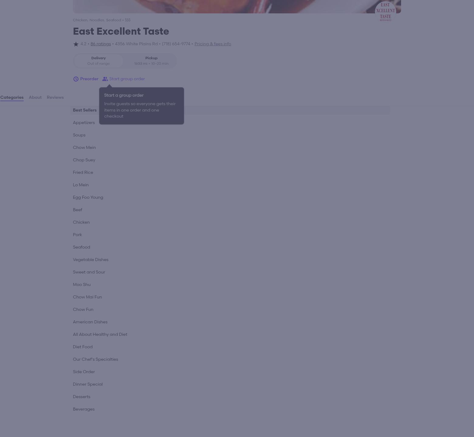 Excellent Taste Restaurant Menu