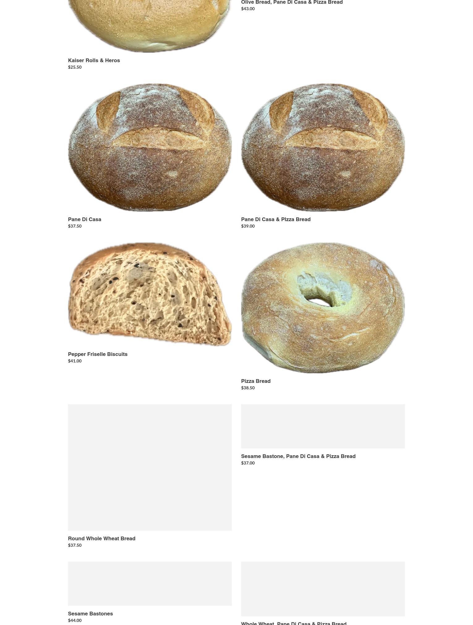 Terranova Bakery Menu