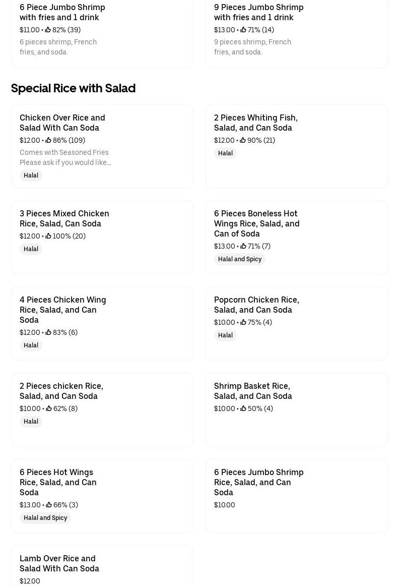 Kennedy Fried Chicken Menu