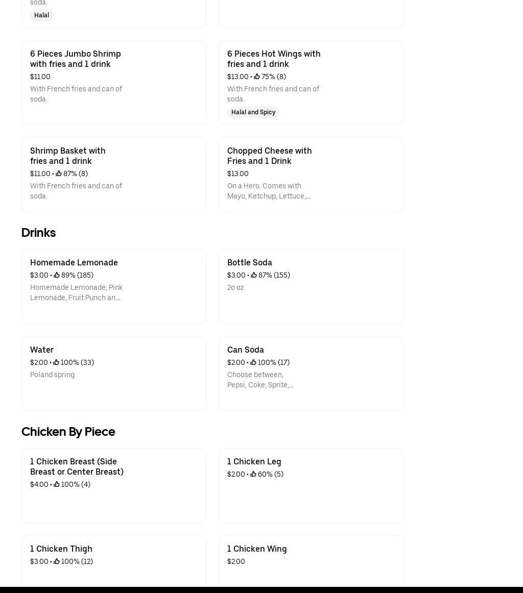 Kennedy Fried Chicken Menu