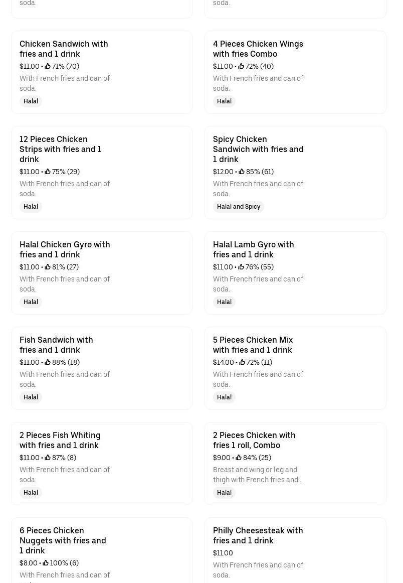 Kennedy Fried Chicken Menu